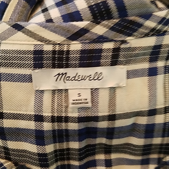 Madewell women S plaid Artiste tunic dress Lagenlook Relax Vacation - Picture 7 of 7